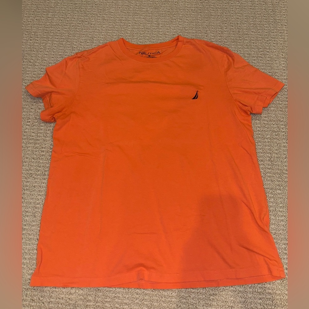 Orange Nautical Men’s Short Sleeve T Shirt Size Medium